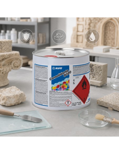 MAPEI Consolidante 8020 Restauro E Consolidamento Pietra Mattoni Intonaci 10 kg
