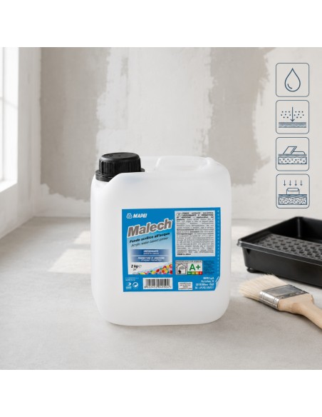 MAPEI Malech Fondo Acrilico All'Acqua Uniformante Promotore Di Adesione 2 kg