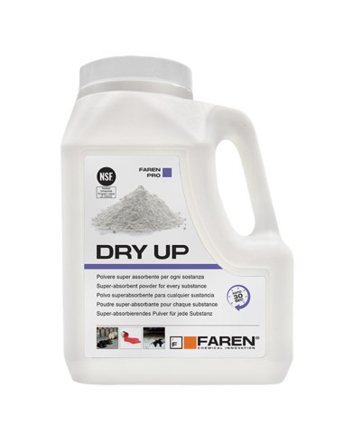 Faren DRY UP Polvere Assorbente Ecologica Ideale Per Olio, Vernici, Acidi 900gr.