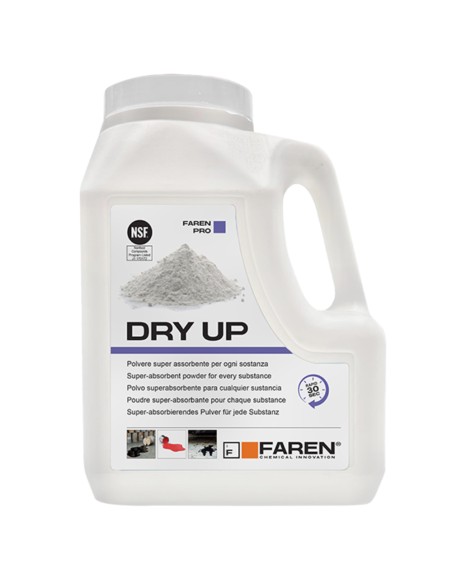 Faren DRY UP Polvere Assorbente Ecologica Ideale Per Olio, Vernici, Acidi 900gr.