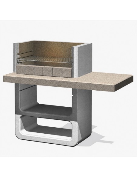 Barbecue Agadir Legna Carbonella 125 x 64 x 110,5 cm In Calcestruzzo