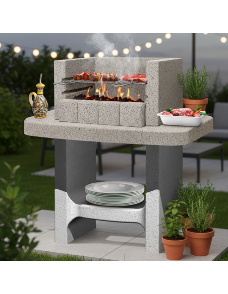 Barbecue Siena-Lm a Carbonella 78 x 55 x 94,1 cm In Calcestruzzo