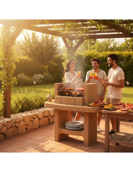 Barbecue Siena-Lm a Carbonella 78 x 55 x 94,1 cm In Calcestruzzo