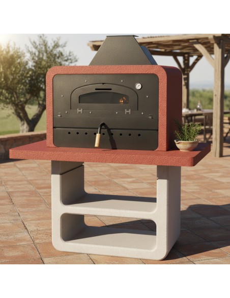 Forno Barbecue Capri Premium Legna Carbonella 114 x 64 x 158 cm 