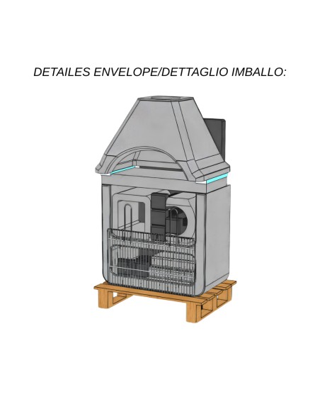 SAROM Barbecue Maribor Legna Carbonella 114 x 64 x 212,5 cm Con Griglia E Base Con Ripiano