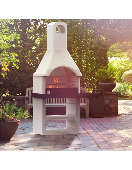 SAROM Barbecue Maribor Legna Carbonella 114 x 64 x 212,5 cm Con Griglia E Base Con Ripiano