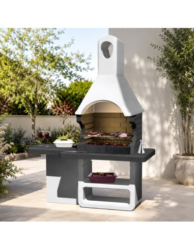 SAROM Barbecue Ulisse Carbonella 170 x 64 x 232 cm Griglia E Ampio Tavolo Laterale