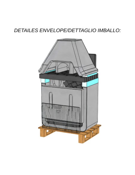 SAROM Barbecue Ulisse Carbonella 170 x 64 x 232 cm Griglia E Ampio Tavolo Laterale