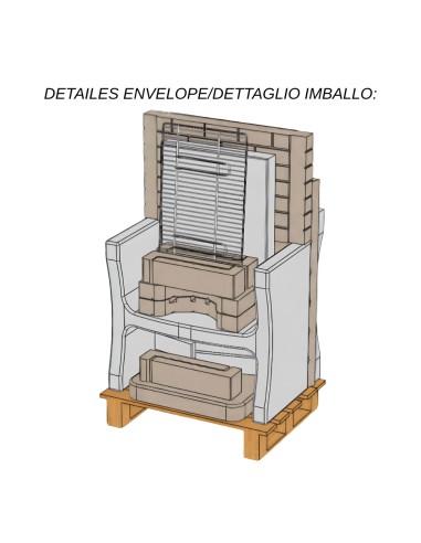 SAROM Barbecue Luxor Legna Carbonella 159 x 72 x 161,5 cm Con Tavolo Laterale