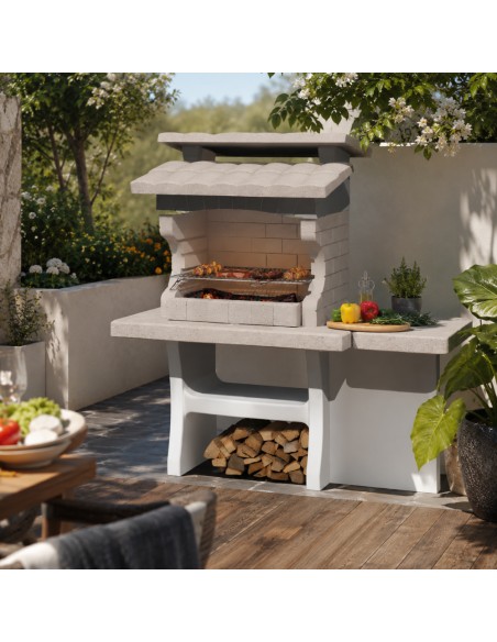 SAROM Barbecue Luxor Legna Carbonella 159 x 72 x 161,5 cm Con Tavolo Laterale