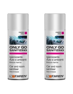 Faren ONLY GO SANITIZING Spray Igienizzante Per Auto E Ambienti 200 ml 2 Pezzi