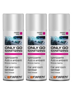 Faren ONLY GO SANITIZING Spray Igienizzante Per Auto E Ambienti 200 ml 3 Pezzi