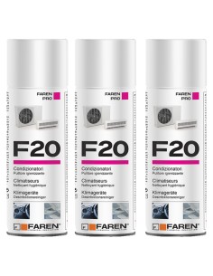 Faren F20 Igienizzante Spray Profumato Per Climatizzatori Casa Auto 400ml 3 Pezzi
