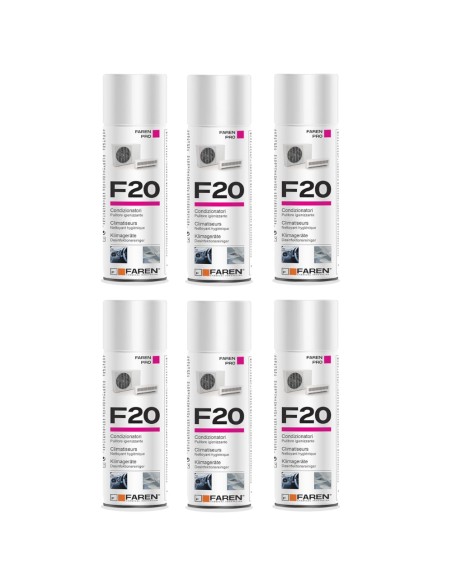 Faren F20 Igienizzante Spray Profumato Per Climatizzatori Casa Auto 400ml 6 Pezzi