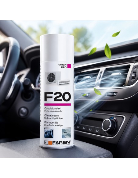 Faren F20 Igienizzante Spray Profumato Per Climatizzatori Casa Auto 400ml 6 Pezzi