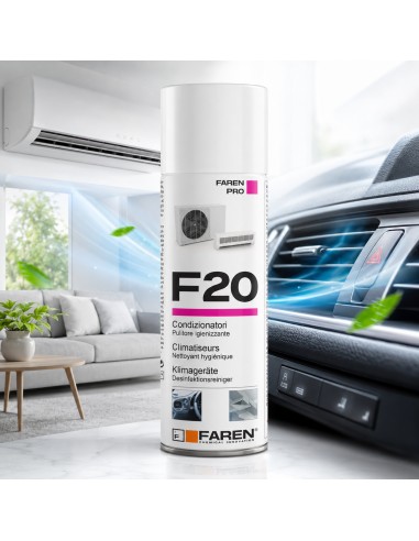 Faren F20 Igienizzante Spray Profumato Per Climatizzatori Casa Auto 400ml 6 Pezzi