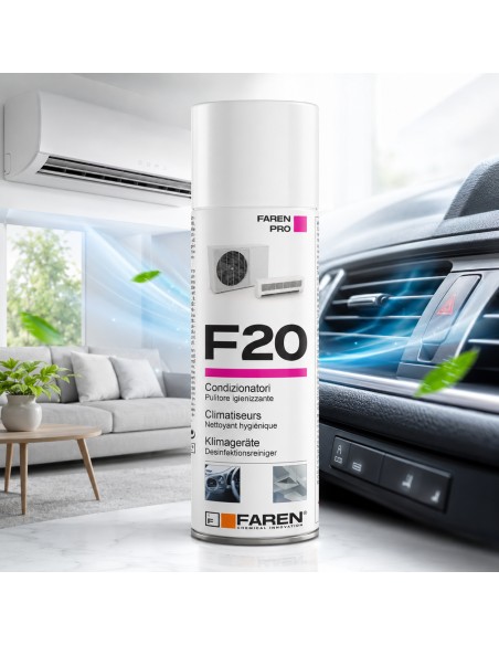Faren F20 Igienizzante Spray Profumato Per Climatizzatori Casa Auto 400ml 6 Pezzi