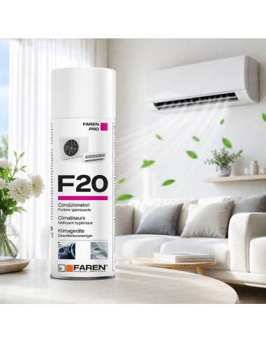 Faren F20 Igienizzante Spray Profumato Per Climatizzatori Casa Auto 400ml 6 Pezzi