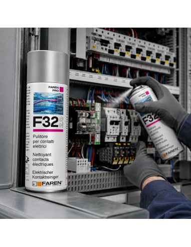 Faren F32 Pulitore Contatti Spray Sgrassante A Rapida Evaporazione 400ml 2 Pezzi