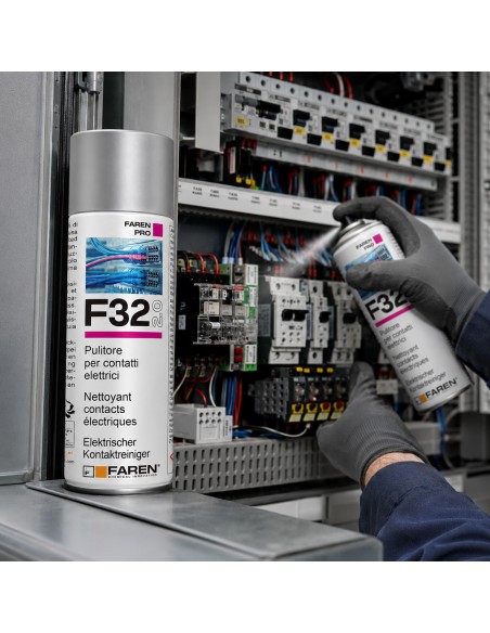 Faren F32 Pulitore Contatti Spray Sgrassante A Rapida Evaporazione 400ml 2 Pezzi