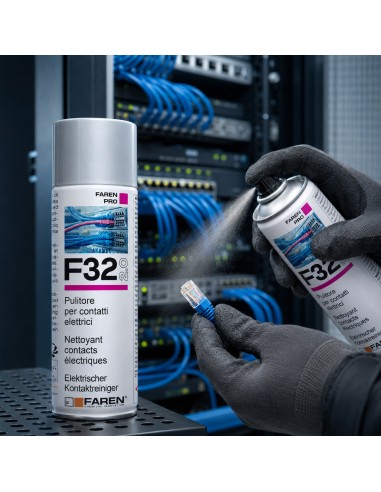 Faren F32 Pulitore Contatti Spray Sgrassante A Rapida Evaporazione 400ml 3 Pezzi