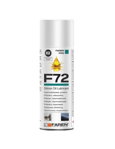 Faren F72 Olio Silicone Spray 400ml Lubrificante Idrorepellente Metalli
