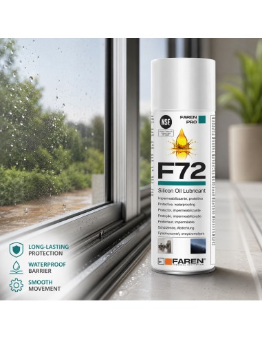 Faren F72 Olio Silicone Spray 400ml Lubrificante Idrorepellente Metalli