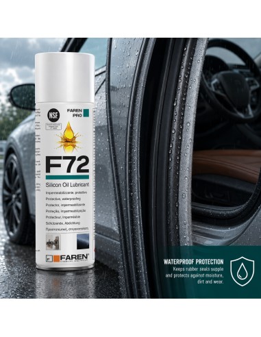 Faren F72 Olio Silicone Spray 400ml Lubrificante Idrorepellente Metalli