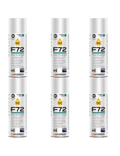Faren F72 Olio Silicone Spray 400ml Lubrificante Idrorepellente Metalli 6 Pezzi