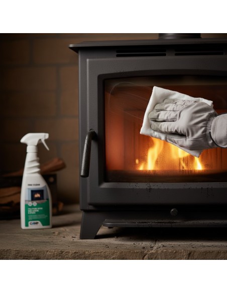 KIT 6 Fire Clean Da 750 ml Pulitore Decarbonizzante Vetri E Superfici Di Camini 