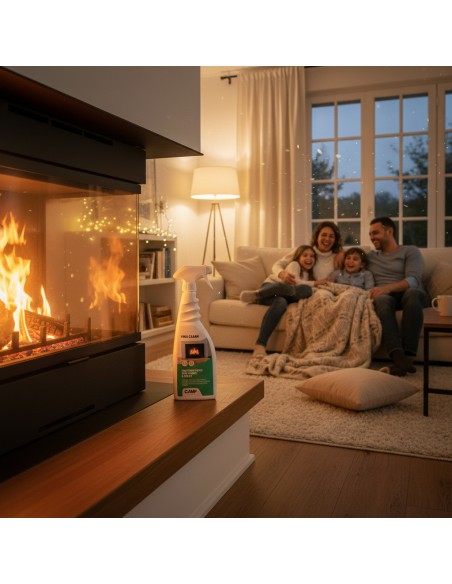 KIT 6 Fire Clean Da 750 ml Pulitore Decarbonizzante Vetri E Superfici Di Camini 