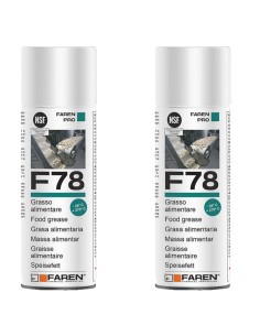 Faren F78 Grasso Spray Alimentare FDA Atossico Antiossidante 400 ml 2 Pezzi