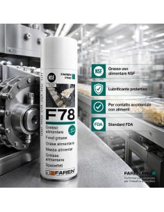 Faren F78 Grasso Spray Alimentare FDA Atossico Antiossidante 400 ml 3 Pezzi 2