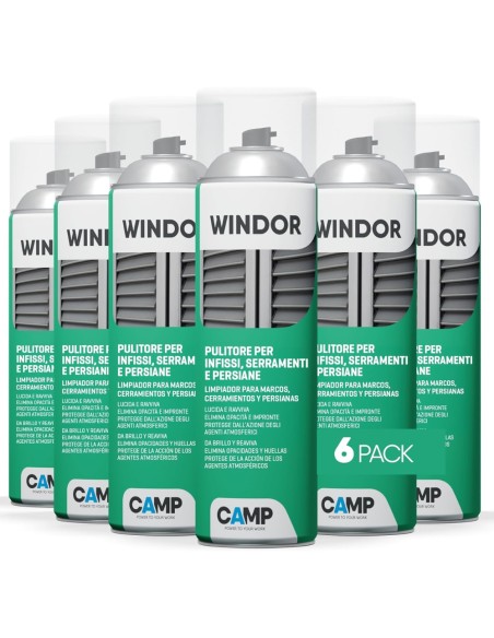 Windor Spray Lucida E Ravviva Infissi E Serramenti 500 ml 6 Pezzi