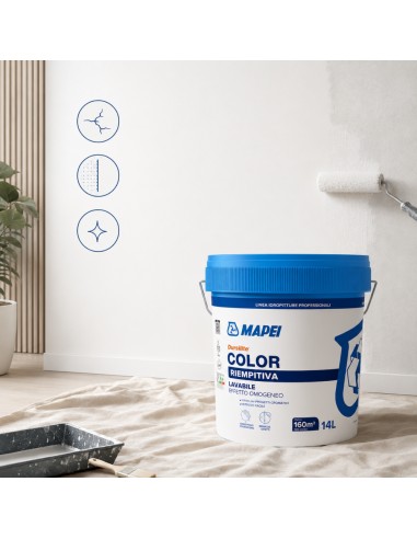 Dursilite Color Idropittura Murale Riempitiva Lavabile Per Interni Fustino 14 L