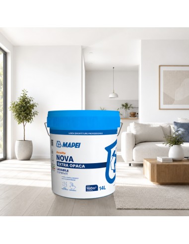 Dursilite Nova Idropittura Murale Extra Opaca Lavabile Coprente Per Interni 14L