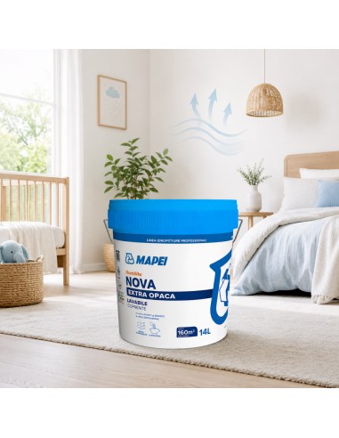 Dursilite Nova Idropittura Murale Extra Opaca Lavabile Coprente Per Interni 14L