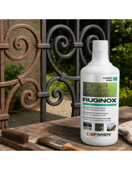 Faren RUGINOX Spray Convertitore Di Ruggine Decapante Rimuove Ossidazioni 750 ml