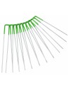 Picchetti A U Zincati 15x3 cm Testa Verde Fissaggio Prato Sintetico 20 Pezzi