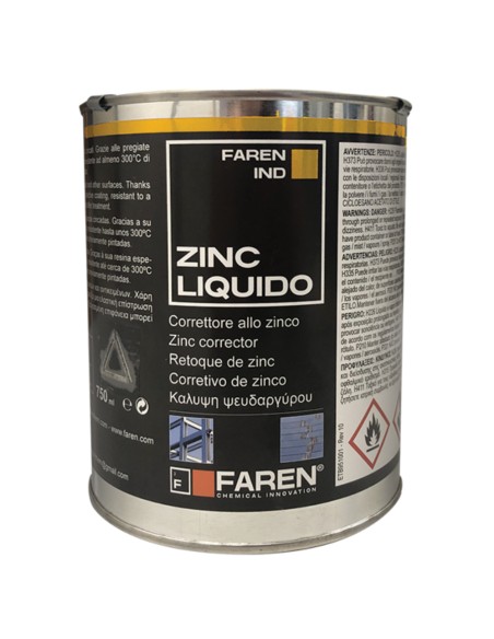 Faren ZINC Zincante A Freddo Puro 98% Brillante Resistente Alte Temperature 750ml