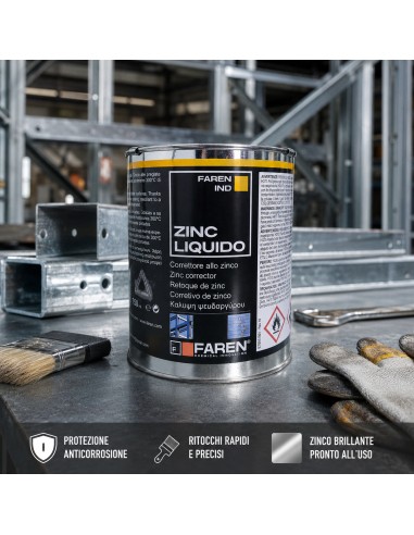Faren ZINC Zincante A Freddo Puro 98% Brillante Resistente Alte Temperature 750ml