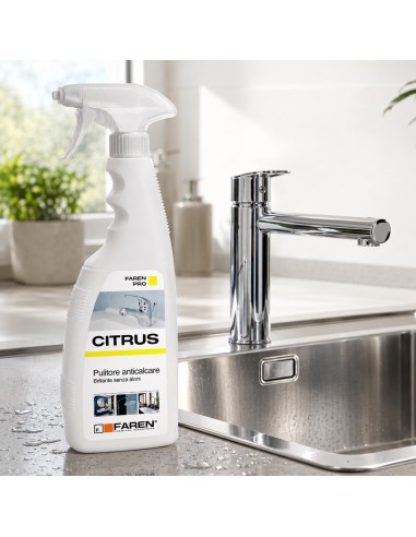 FAREN Anticalcare CITRUS Pulitore Rubinetterie Da 750 ml 3 Pezzi