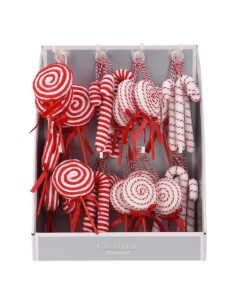 Pendente Candy Rosso e Bianco per Albero di Natale 16 cm Koopman 2