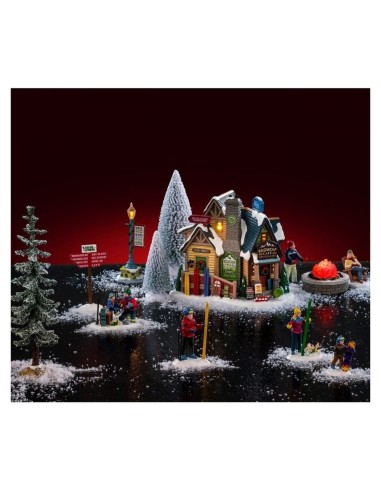 Rifugio dello Sport Illuminato Set Bighorn Peak Vail Village Lemax