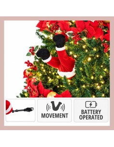 Gambe di Babbo Natale con Movimento per Albero 35 cm Koopman 2