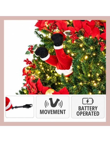 Gambe di Babbo Natale con Movimento per Albero 35 cm Koopman