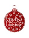 Dietroporta Merry Christmas in Metallo Rosso 57x72 cm Plathea