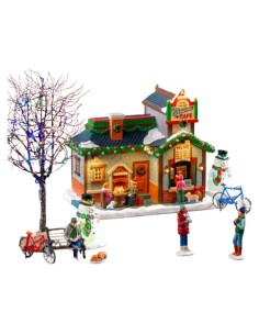 Villaggio di Natale Lemax Set Il Caffè di Natale Caddington Village