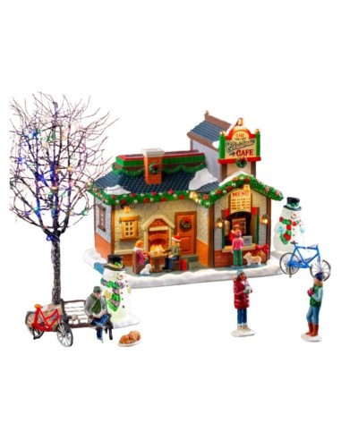 Villaggio di Natale Lemax Set Il Caffè di Natale Caddington Village