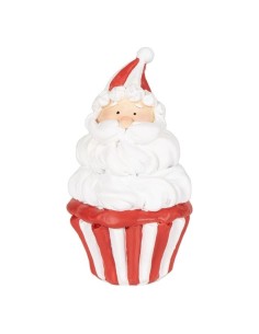 Babbo Natale Cake Decorativo da Tavola Rosso e Bianco 15 cm Plathea